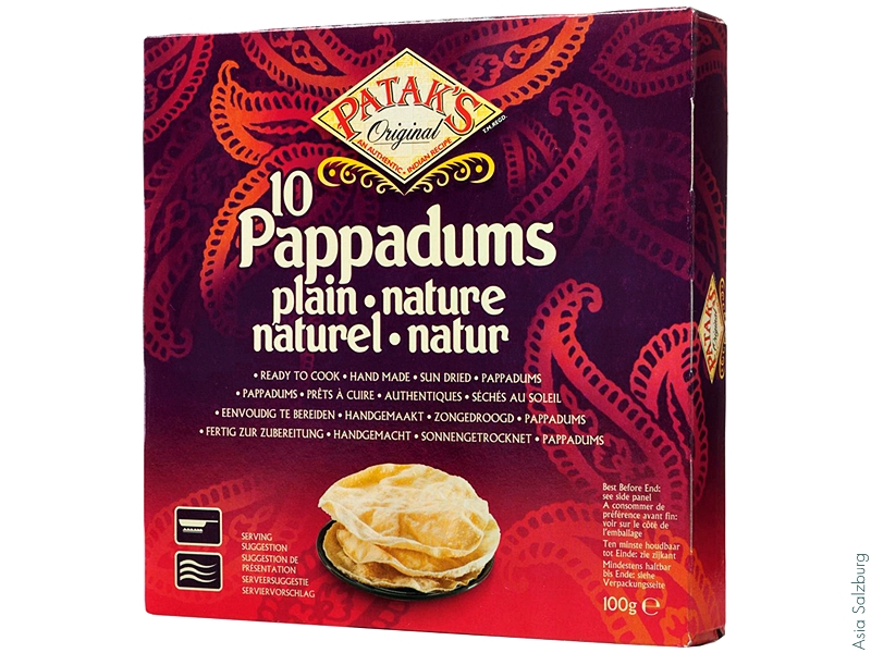 Pappadums ( Naturelle ) 100 G /Pataks -