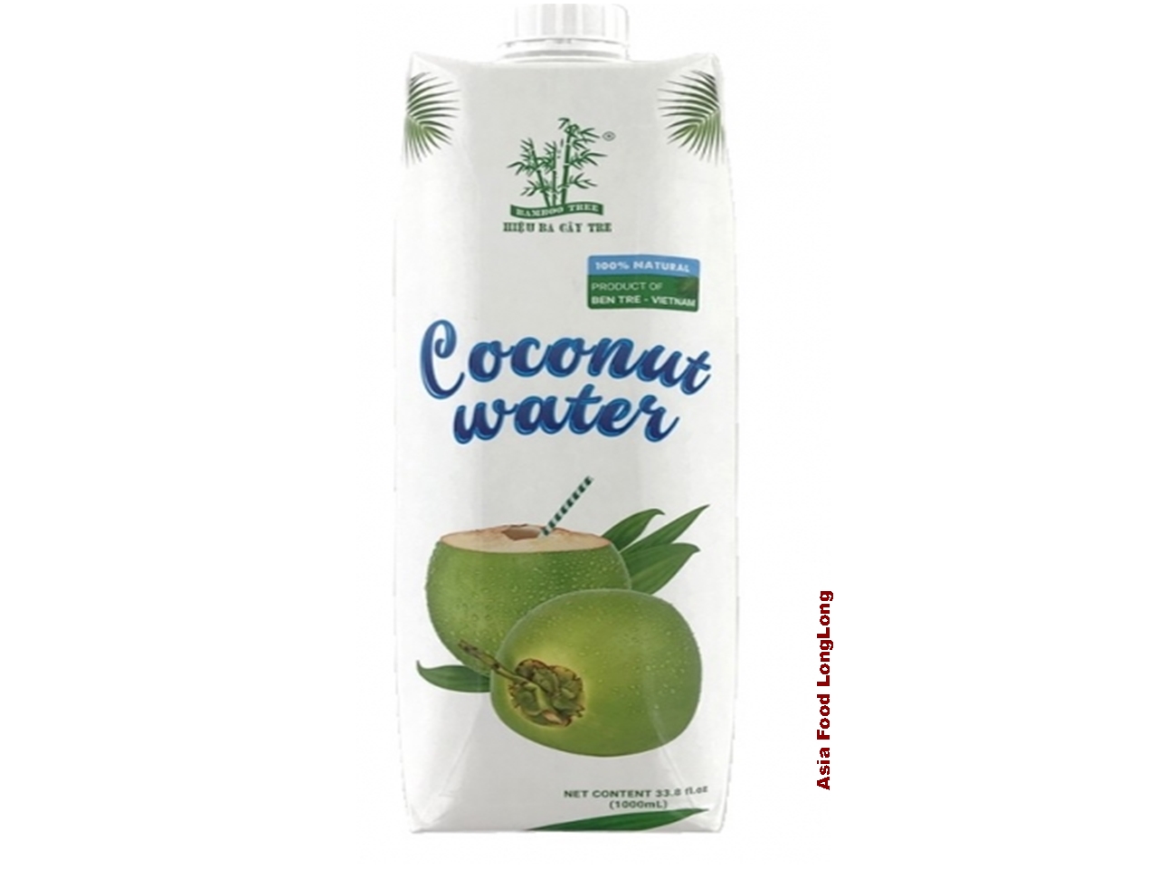 Kokosnutwater 100% Natural 1l / Bamboo Three -
