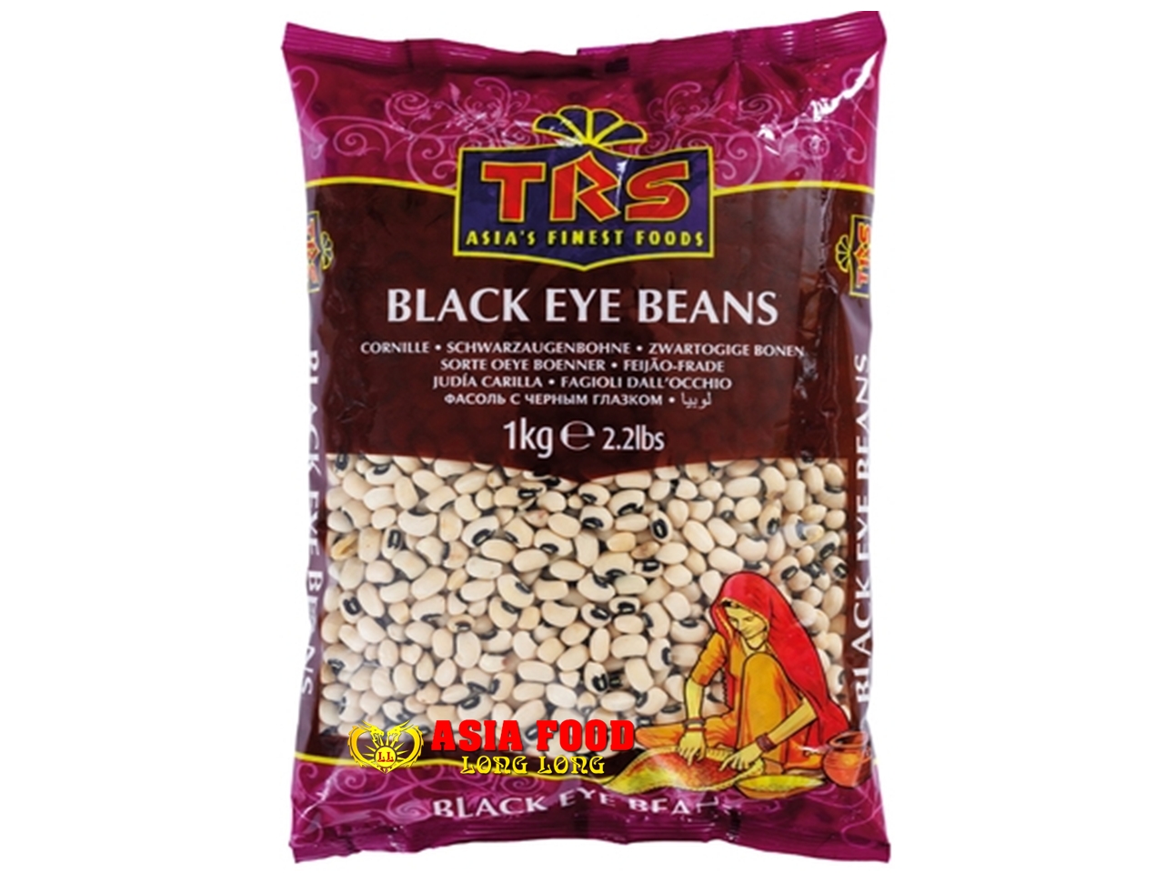 Bohnen Schwarzaugen 1000g/TRS - Indien -
