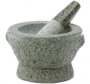 Steinmörser mit Stössel  Ø15 cm, Höhe 13 cm / Jade Temple -