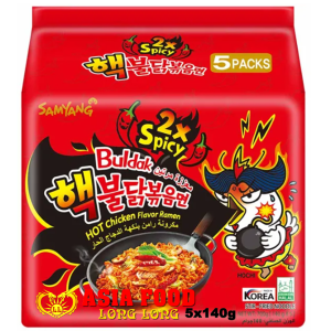 Hot Chicken flavour Inst Nudeln (2X Hot) 5x 140g/Samyang -Buldak- Korea