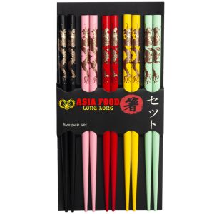 Essstäbchen (Satz)Dragon  22,5cm x 5paars/Japanese Style -