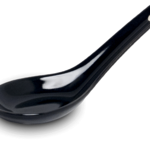 Reislöffel aus Porzellen Schwarz  12,5 cm-5";
