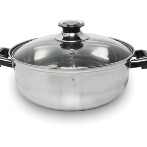 Fonduetopf mit Deckel 2-Fach Chinesisch Fondue  Ø28 cm
