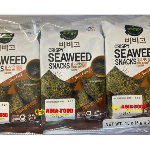 Crispy Seaweet snacks (BBQ)3x5g/ Bibigo Korea-