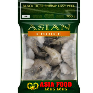 Black Tiger Shrimps 6/8. 1kg Brutto ( mit schale, ohne Kopf) /Asian Choice -