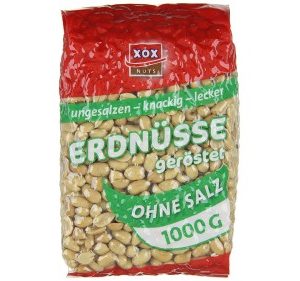 Erdnüsse geröstet ohne Salz 1000g / XOX Nuts -